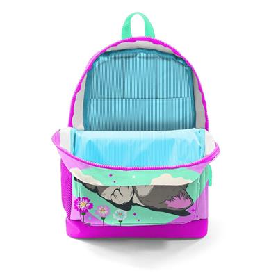 Coral High Okul Çantası ve Beslenme Çantası Seti - Kız Çocuk Sevimli Kedi ve Kelebek - USB Soketli