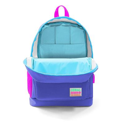 Coral High Okul Çantası ve Beslenme Çantası Seti - Kız Çocuk Mor - USB Soketli