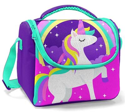 Coral High Okul Sırt Çantası ve Beslenme Çantası Seti - Mor Unicorn