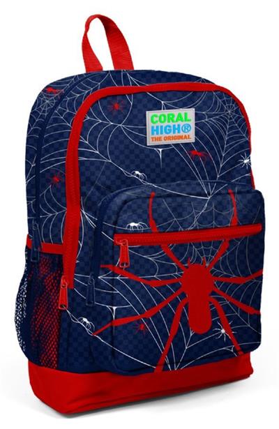 Coral High Örümcek Baskılı İlkokul Çantası ve Beslenme Seti - Erkek Çocuk