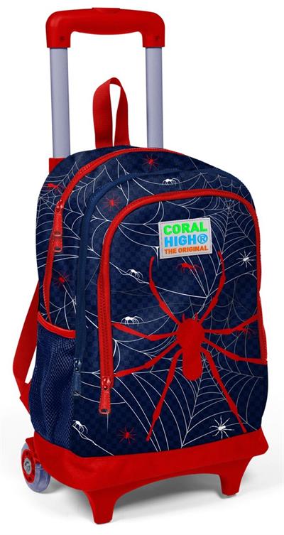 Coral High Örümcek Çekçek Çanta Seti - Işıklı Tekerlekler - Erkek Çocuk