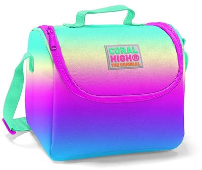 Coral High Pembe - Yeşil - Mavi Çekçek Çanta Seti - Işıklı Tekerlekler - Kız