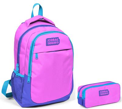 Coral High Pembe İlkokul Çantası ve Kalemlik Seti