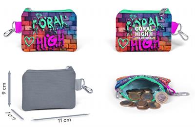 Coral High Pembe Lacivert Grafiti Bozuk Para Çantası - Kız Çocuk
