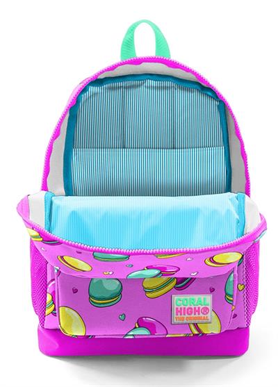 Coral High Pembe Makaron Baskılı İlkokul ve Günlük Sırt Çantası - Kız Çocuk