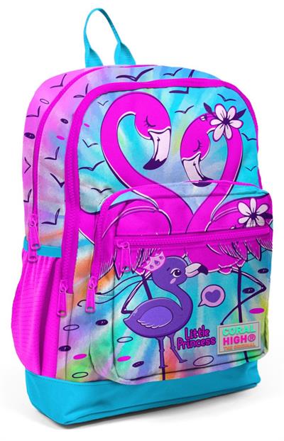 Coral High Pembe Mavi Flamingo İlkokul ve Günlük Sırt Çantası - Kız Çocuk