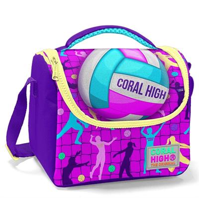 Coral High Pembe Mor Voleybol Isı Yalıtımlı Beslenme Çantası - Kız Çocuk