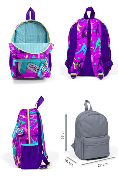 Coral High Pembe Mor Voleybol Mini Yuva Sırt Çantası - Kız Çocuk