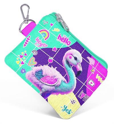 Coral High Pembe Su Yeşili Flamingo Bozuk Para Çantası - Kız Çocuk