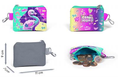 Coral High Pembe Su Yeşili Flamingo Bozuk Para Çantası - Kız Çocuk
