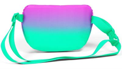 Coral High Pembe Su Yeşili Renk Geçişli Baskılı Kız Çocuk Bel Çantası