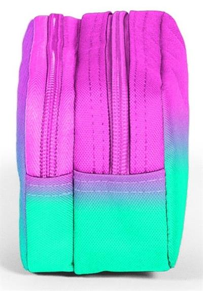 Coral High Pembe Su Yeşili Renk Geçişli İki Bölmeli Kalem Çantası - Kız Çocuk