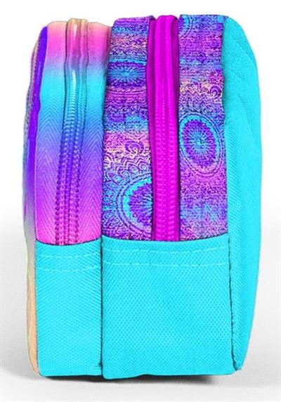 Coral High Pembe Turkuaz Fil İki Bölmeli Kalem Çantası - Kız Çocuk