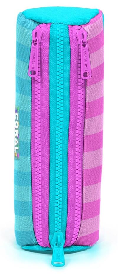 Coral High Pembe Turkuaz Renk Geçişli Kız Çocuk Üç Gözlü İlkokul ve Ortaokul Okul Kalemliği 22087