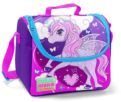 Coral High Pembe Unicorn Kız Çocuk Çekçek Çanta Seti - Işıklı Tekerlekler