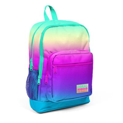 Coral High Rengarenk Kız Çocuk İlköğretim Okul Sırt Çantası ve Beslenme Çanta Seti