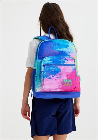Coral High Renkli Airbrush İlkokul Sırt Çantası ve Kalemlik Seti - Kız Çocuk