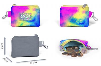 Coral High Renkli Batik Bozuk Para Çantası - Kız Çocuk