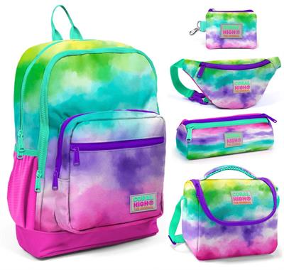 Coral High Renkli Boyama Beşli Okul ve Günlük Çanta Seti