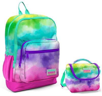 Coral High Renkli Boyama Okul Sırt ve Beslenme Çantası Seti - Kız Çocuk