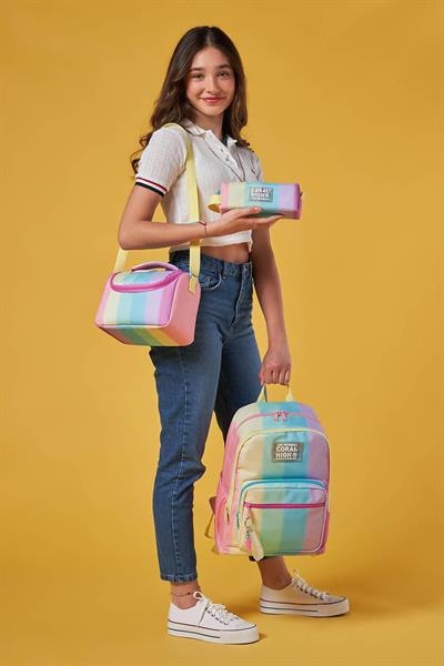 Coral High Renkli Çizgili 3lü Okul Çanta Seti SET0123630