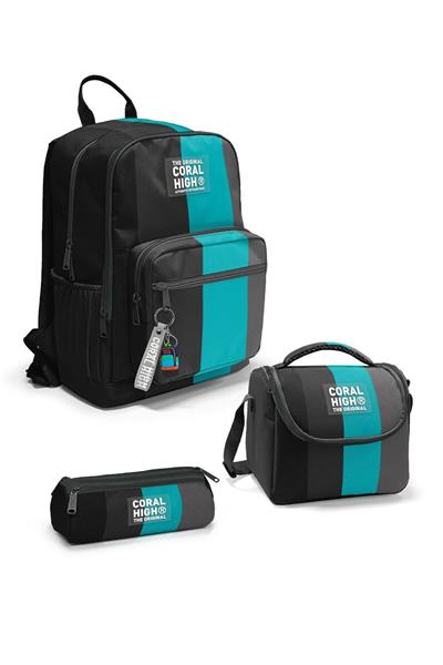 Coral High Renkli Çizgili 3lü Okul Çanta Seti SET0123696 - Erkek