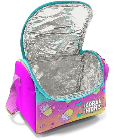 Coral High Renkli Dondurmalı Kedi Isı Yalıtımlı Beslenme Çantası - Kız Çocuk
