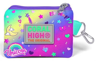 Coral High Renkli Unicorn Desenli Bozuk Para Çantası - Kız Çocuk