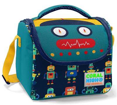 Coral High Robot Desenli Erkek Çocuk İlköğretim Okul Sırt Çantası ve Beslenme Çanta Seti