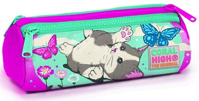 Coral High Sevimli Kedi ve Kelebek İlkokul Sırt Çantası ve Kalemlik Seti - Kız - USB Soketli