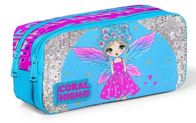 Coral High Simli Parlayan Okul Sırt Çantası ve Kalemlik Seti