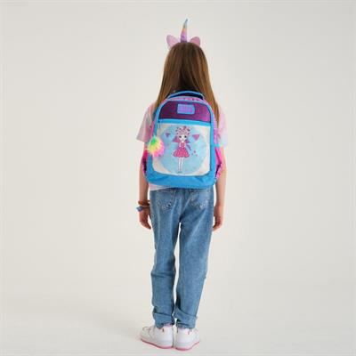 Coral High Simli ve Parlak Okul Çantası ve Beslenme Seti - Mavi Kız Peri - Kız Çocuk