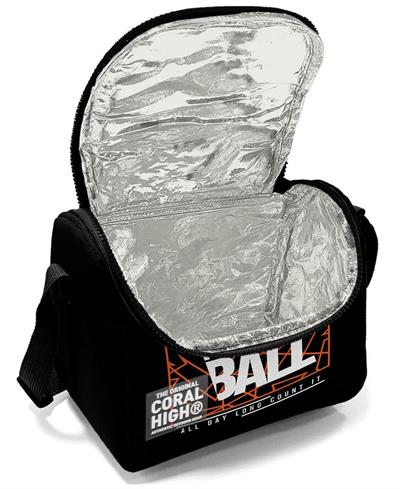 Coral High Siyah Basketbol Desenli Erkek Çocuk Isı Yalıtımlı Beslenme Çantası ve Kalemlik Seti