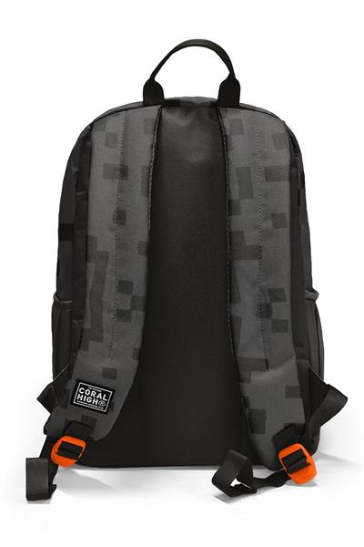 Coral High Siyah Blok Desenli 3lü Okul Çanta Seti SET0123694 - Erkek