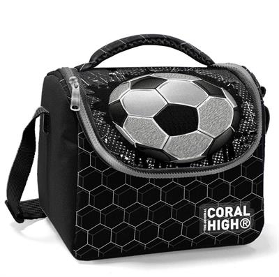 Coral High Siyah Futbol Isı Yalıtımlı Beslenme Çantası - Erkek Çocuk