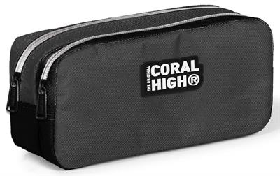 Coral High Siyah-Gri Erkek Çocuk İlkokul Çantası ve Kalemlik Seti - USB Soketli