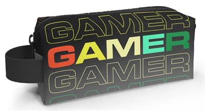 Coral High Siyah Gri Gamer Tek Bölmeli Kalemlik - Erkek Çocuk Kalem Çantası