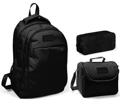 Coral High Siyah İlkokul 3lü Çanta Seti - Erkek Çocuk