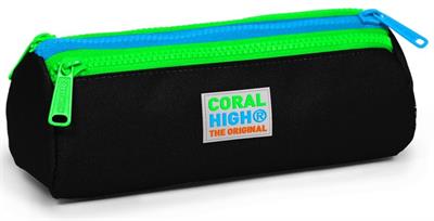 Coral High Siyah İlkokul Sırt Çantası ve Kalemlik Seti - USB Soketli