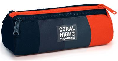 Coral High Siyah Kırmızı Renk Geçişli Erkek Çocuk Üç Bölmeli Okul Kalem Çantası 22098
