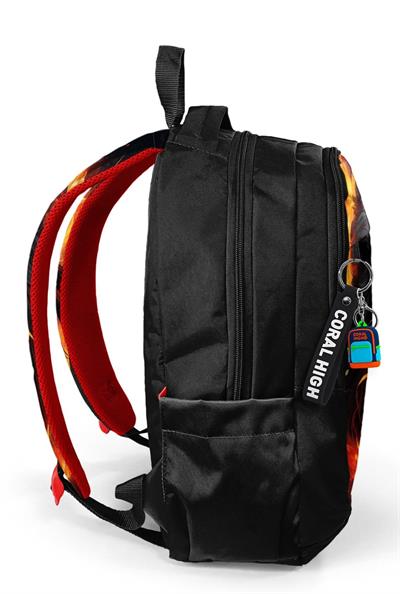 Coral High Siyah Kükreyen Aslan Desenli Erkek Çocuk İlkokul ve Ortaokul Sırt Çantası - Üç Bölmeli 23671