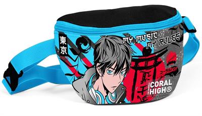 Coral High Siyah Mavi Anime Desenli Erkek Çocuk Beşli Okul Çanta Seti - İlkokul ve Ortaokul İçin Uygun