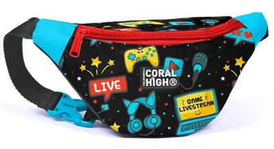 Coral High Siyah Mavi Gamer Desenli Erkek Çocuk Beşli Okul Çanta Seti - İlkokul ve Ortaokul İçin Uygun