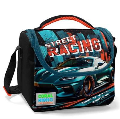 Coral High Siyah Nefti Yarış Arabası Isı Yalıtımlı Beslenme Çantası - Erkek Çocuk