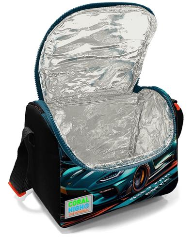 Coral High Siyah Nefti Yarış Arabası Isı Yalıtımlı Beslenme Çantası - Erkek Çocuk