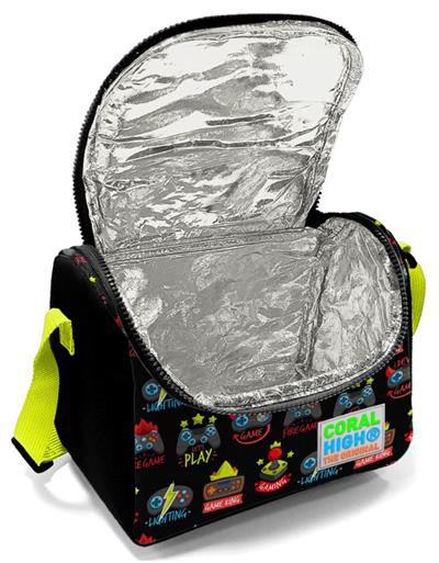 Coral High Siyah Sarı Game Over   Beslenme Çantası - Thermo Yalıtımlı