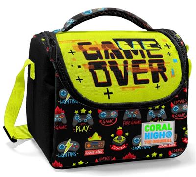 Coral High Siyah Sarı Game Over   Beslenme Çantası - Thermo Yalıtımlı