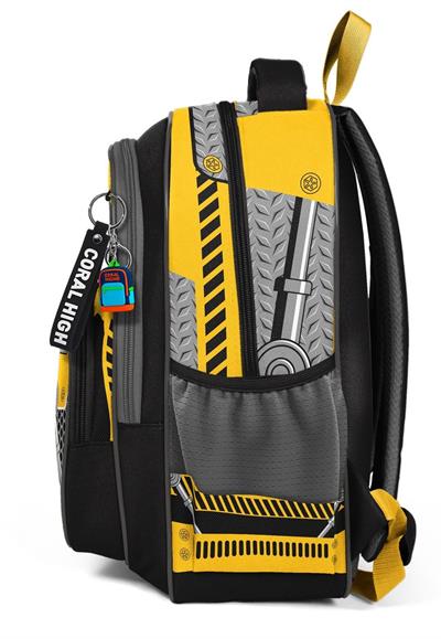 Coral High Siyah Sarı Robot Erkek Çocuk İlkokul Okul Sırt Çantası
