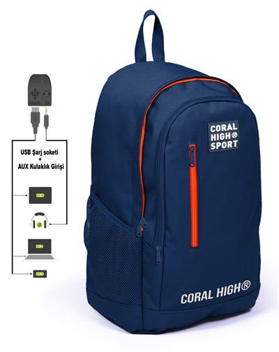 Coral High Sport Lacivert Okul ve Günlük Sırt Çantası