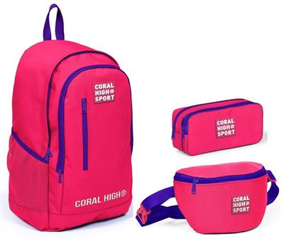 Coral High Sport Neon Ortaokul Lise Sırt Çanta Seti